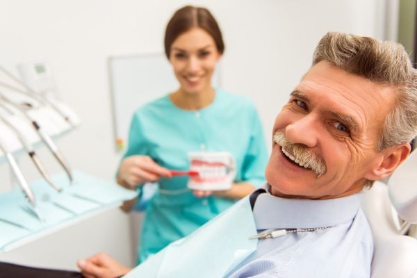 Smiling Dental Implants Patient