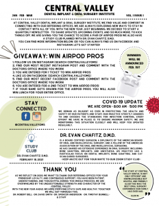 Newsletter JanFebMarch 2021